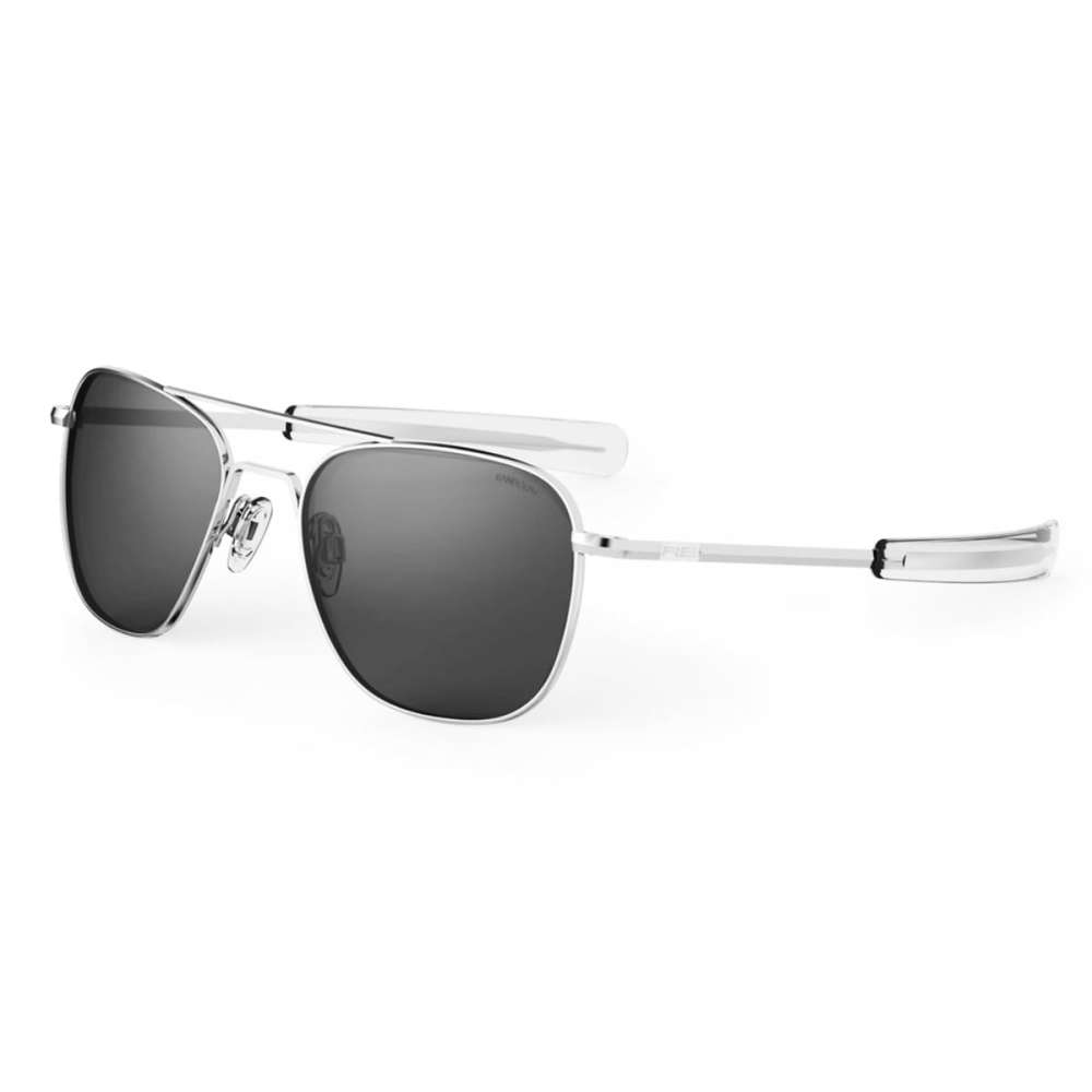 Lunettes De Soleil Randolph Aviator Bright Chrome Bayonet Gray Lunettes De Soleil Funoptic