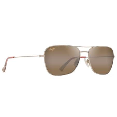 Maui Jim Na'auao Shiny Light Gold W/Red &Brown