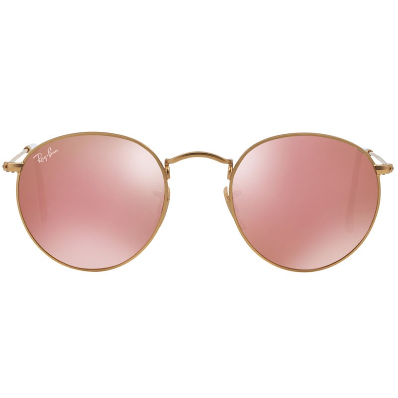 Ray Ban Round Metal Gold Flash Rose Lunettes De Soleil Funoptic 7213